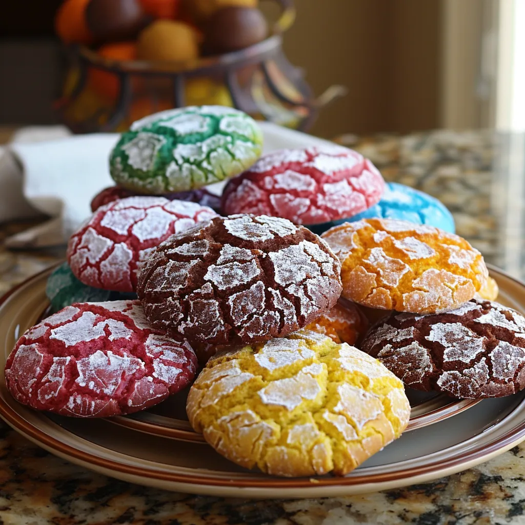 Easy Colorful Crinkle Cookies Recipe