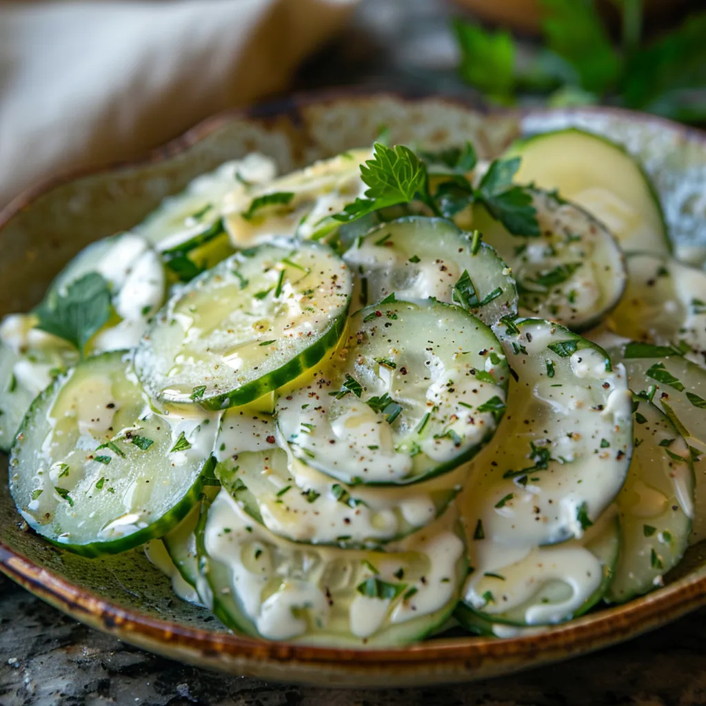 Deliciously Creamy Cucumber Salad Refreshing Easy Recipe