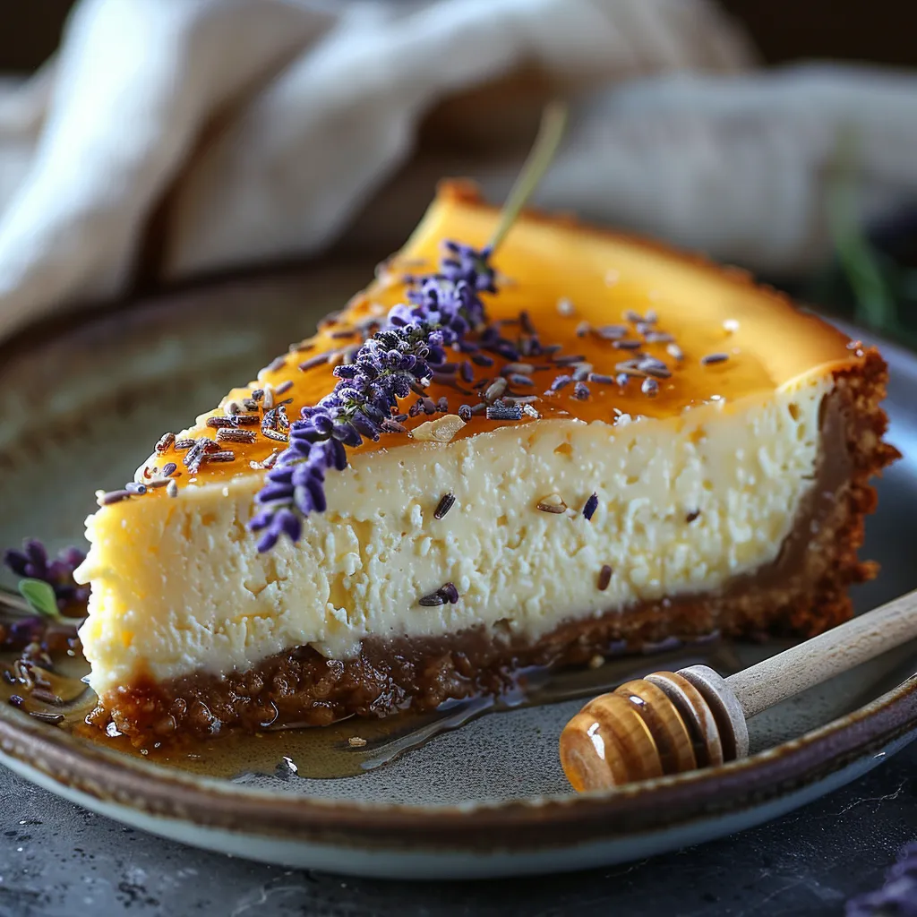 Irresistible Honey Lavender Cheesecake Indulge in Bliss