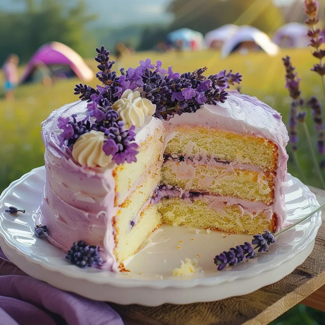 Delicious Lavender Cake with Cream Cheese Frosting Recipe