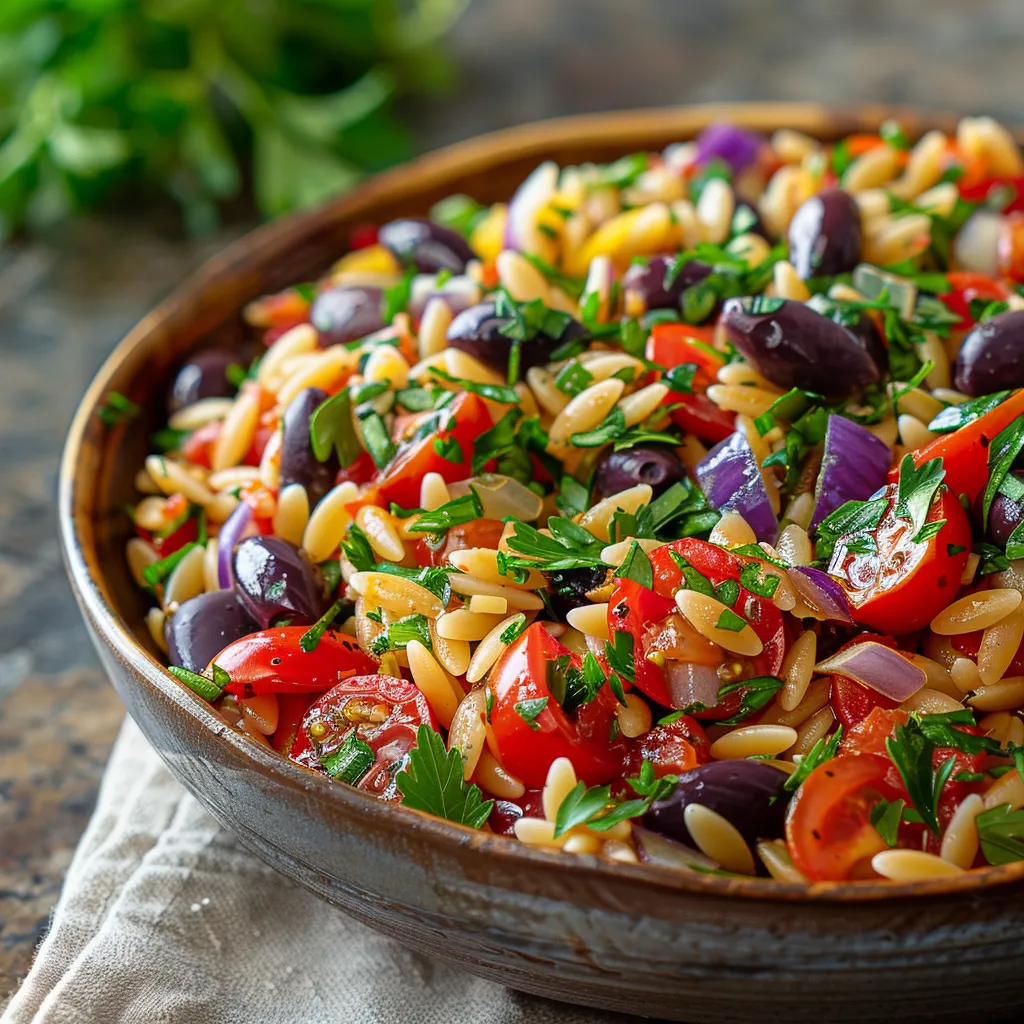 Delicious Mediterranean Orzo Salad Fresh Flavorful Recipe