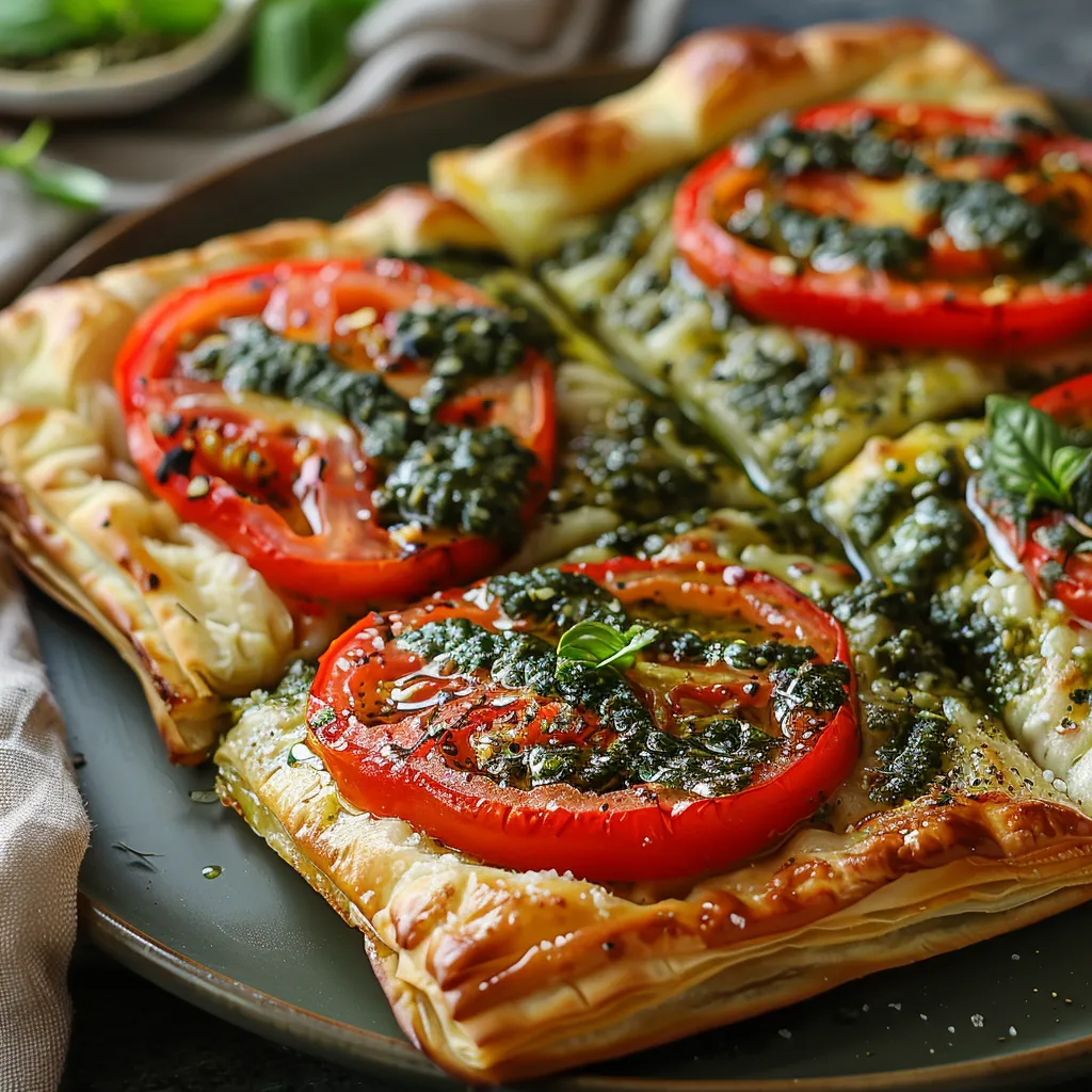 Irresistible Pesto Caprese Puff Pastry Pizza Recipe Delight