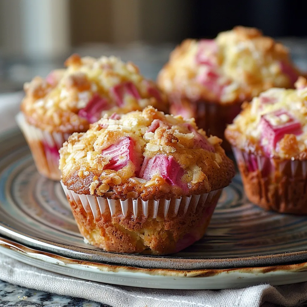 Delicious Rhubarb Muffins Recipe Easy Mouthwatering