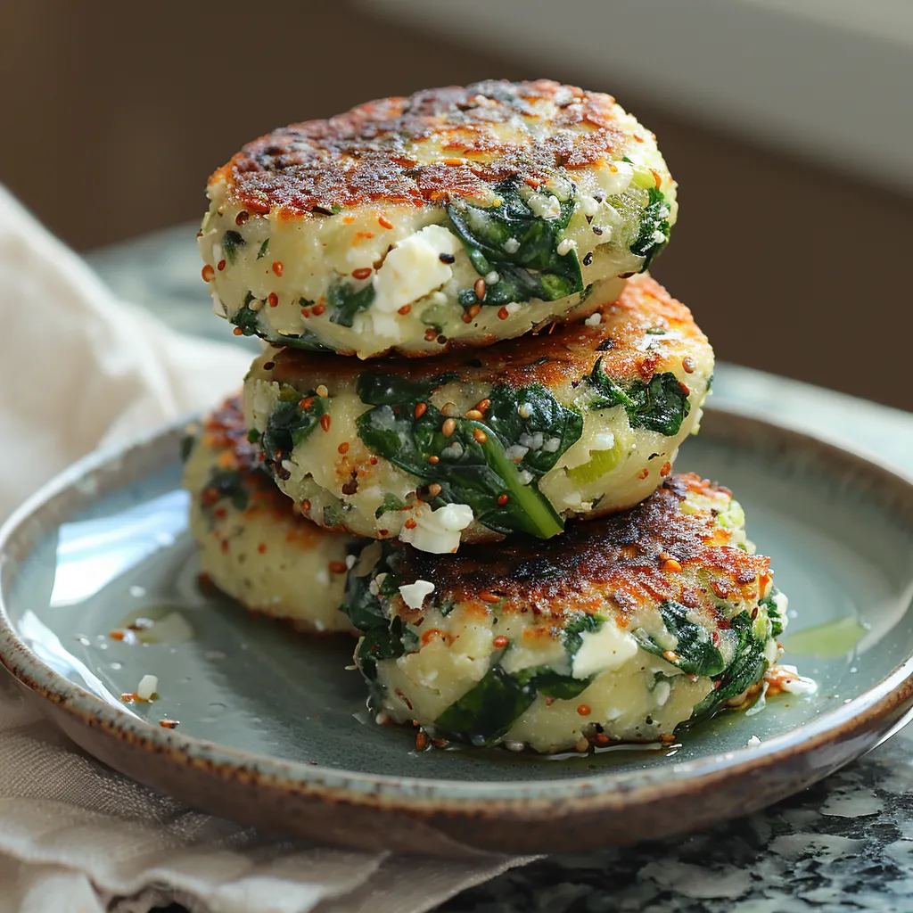 Savory Spinach & Feta Patties Easy Delicious Snack Recipe