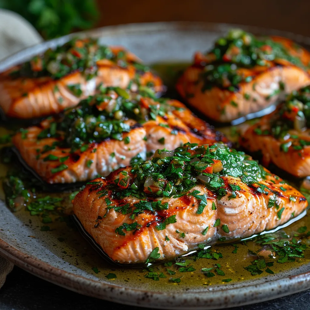 Summer Grilled Salmon with Chimichurri