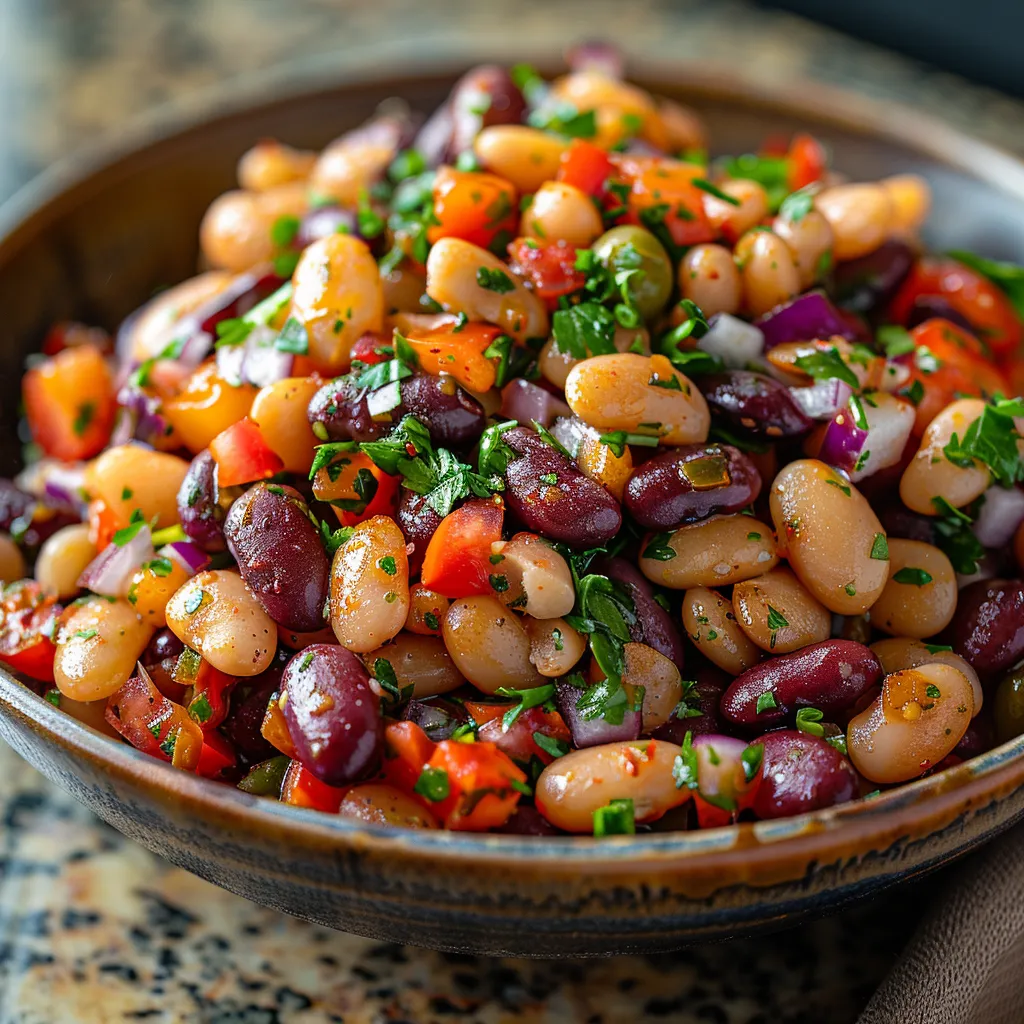 Delicious Three-Bean Salad Refreshing Healthy Easy Recipe