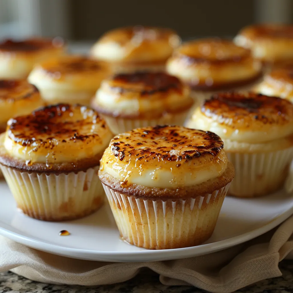 Indulge in Vanilla Bean Creme Brulee Cheesecake Cupcakes