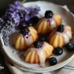 BLUEBERRY LAVENDER VEGAN MADELEINES