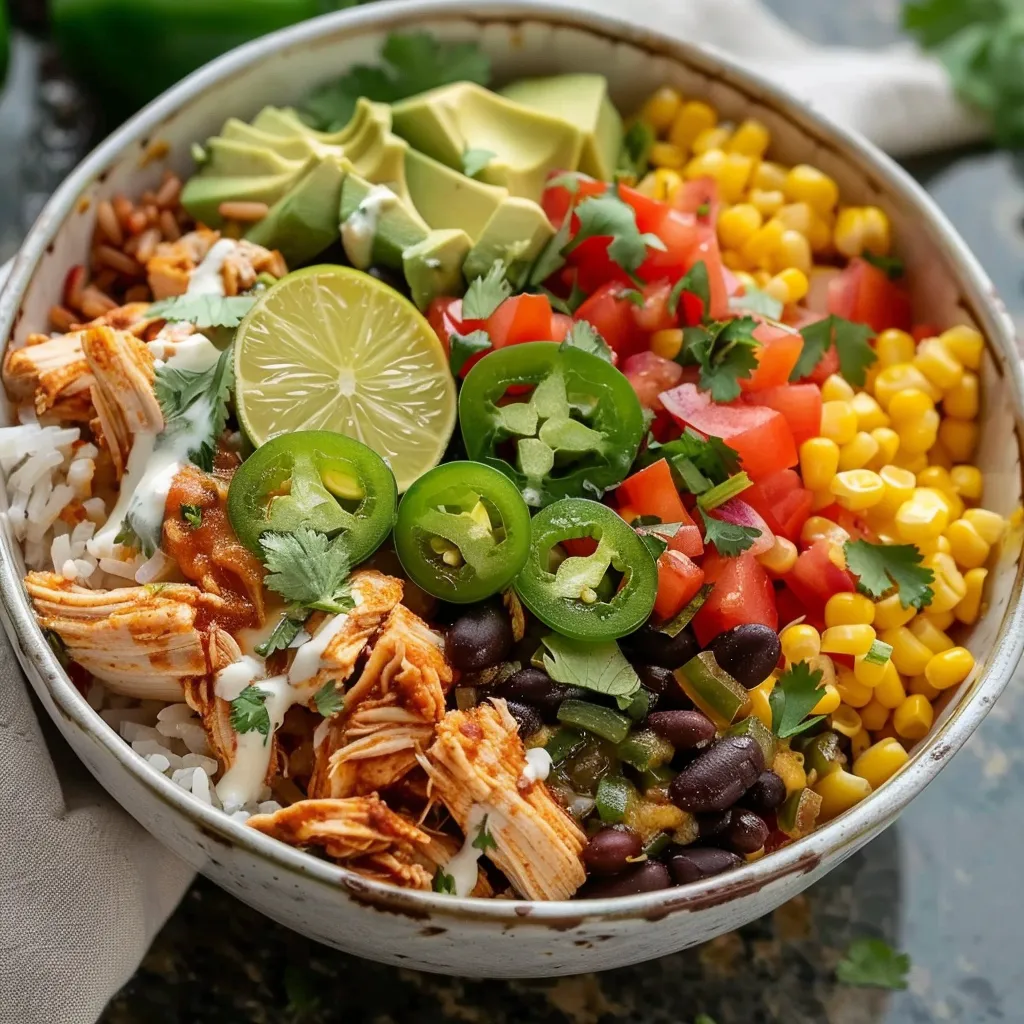 Delicious Chicken Burrito Bowl Quick Healthy Meal Idea