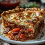 Deep Hamburger Sausage Pie