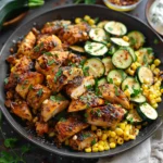 Garlic Butter Chicken with Zucchini and Corn