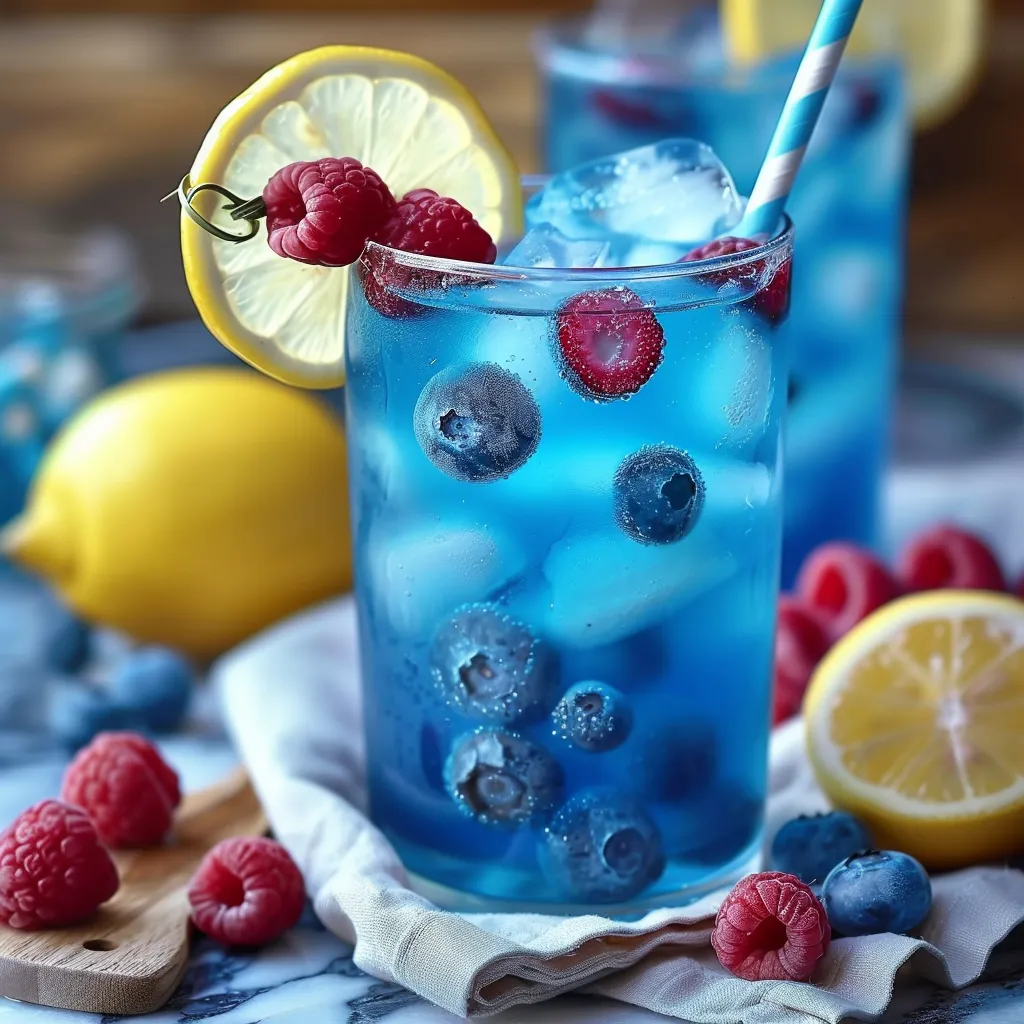 Gorgeous Blue Raspberry Lemonade