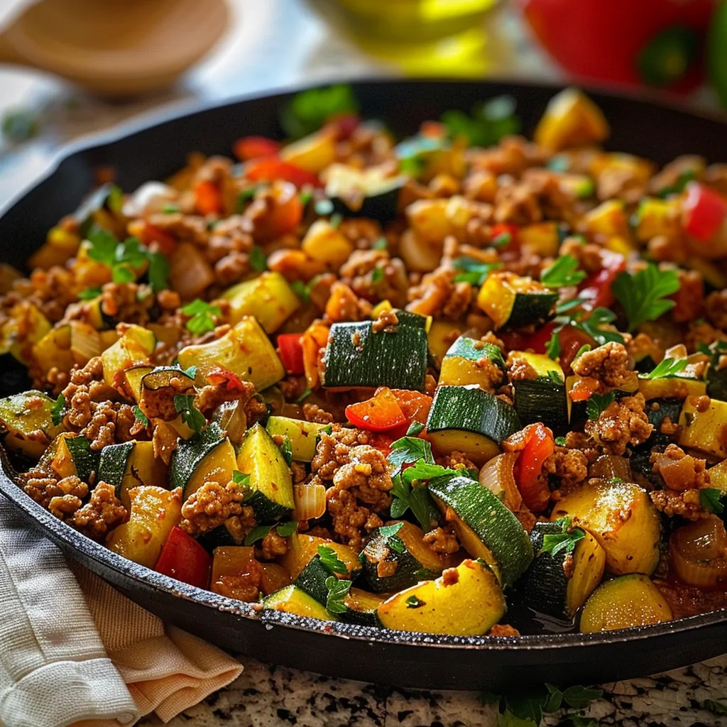 Savory Ground Turkey Zucchini Skillet Recipe You’ll Love