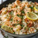 LEMON GARLIC SHRIMP AND RICE