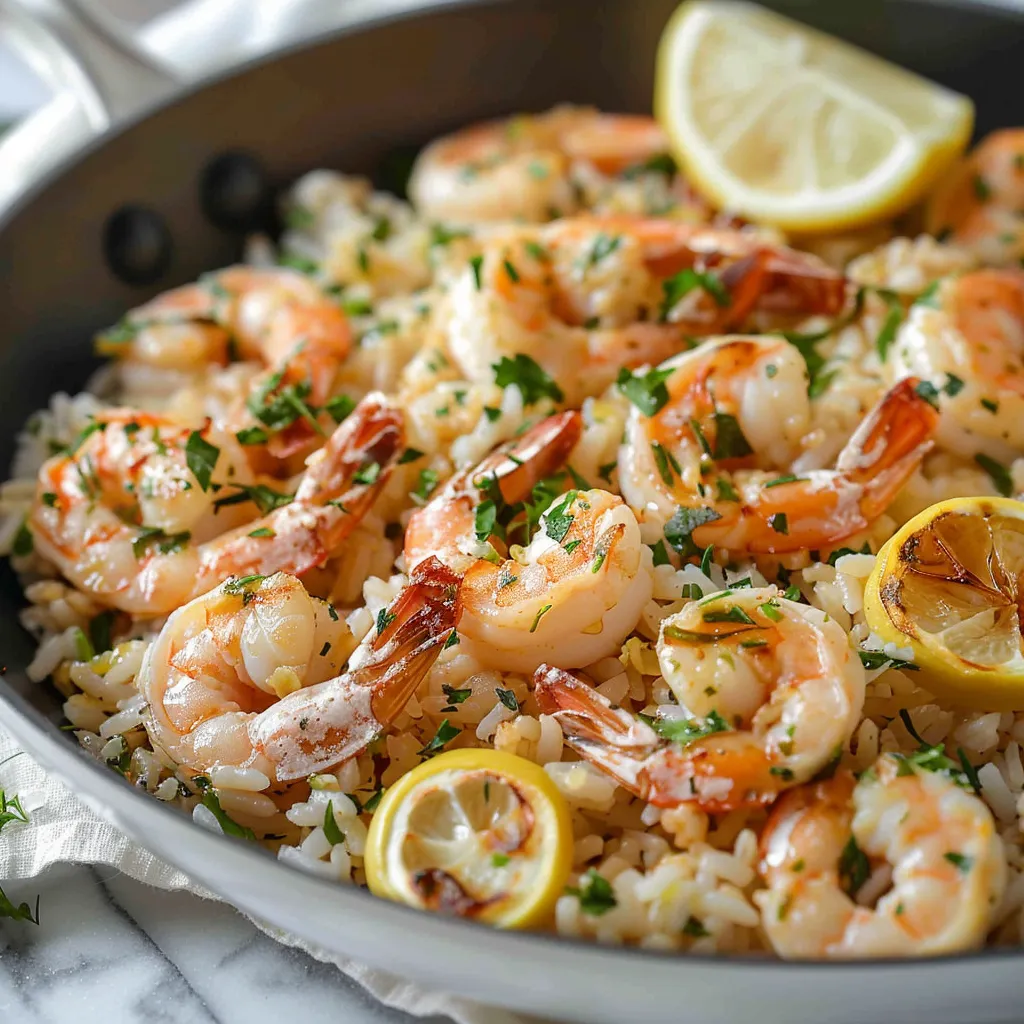 LEMON GARLIC SHRIMP AND RICE