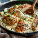 One-Pan Creamy Parmesan Chicken & Rice