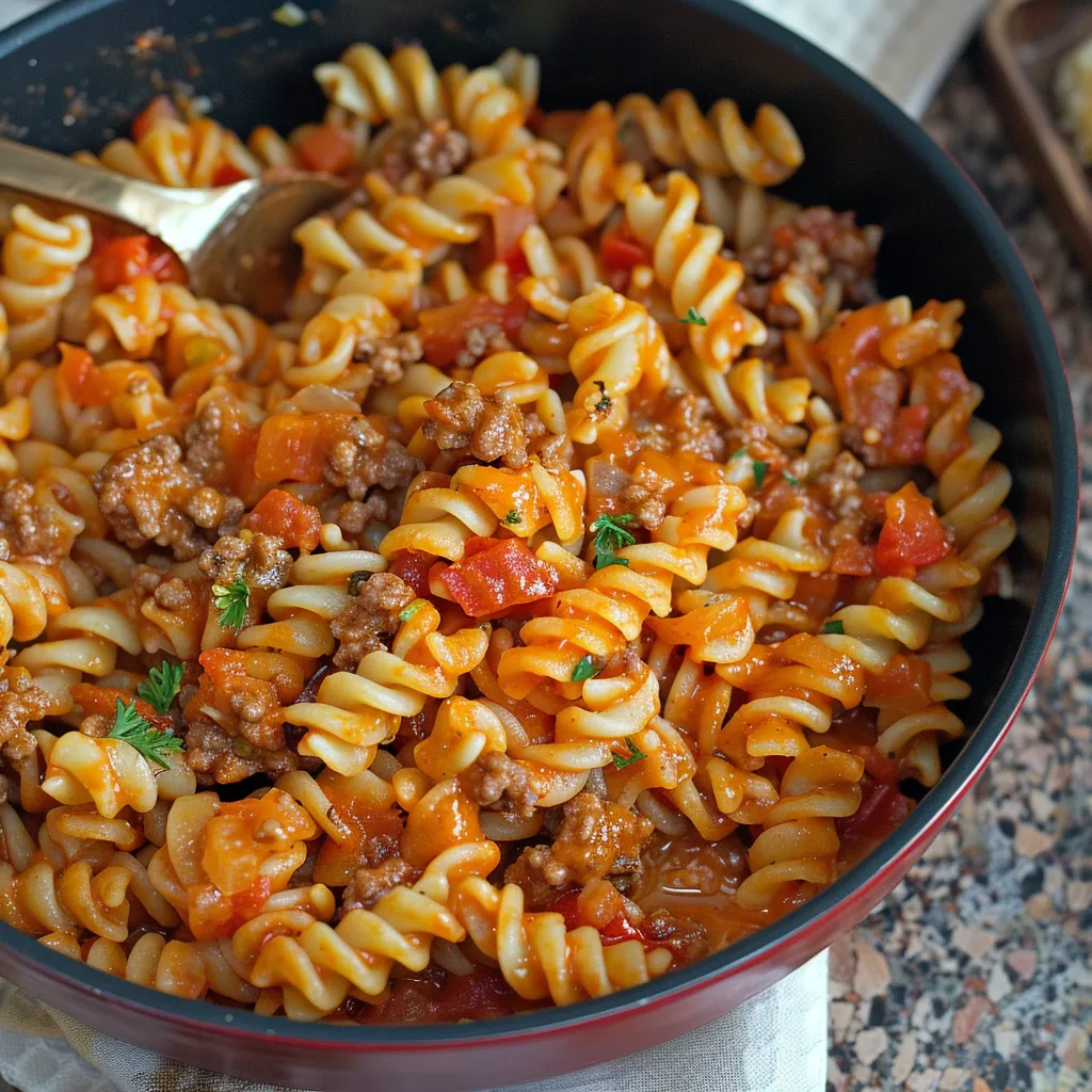 Irresistible One-Pot Cheeseburger Pasta Recipe in 30 Mins