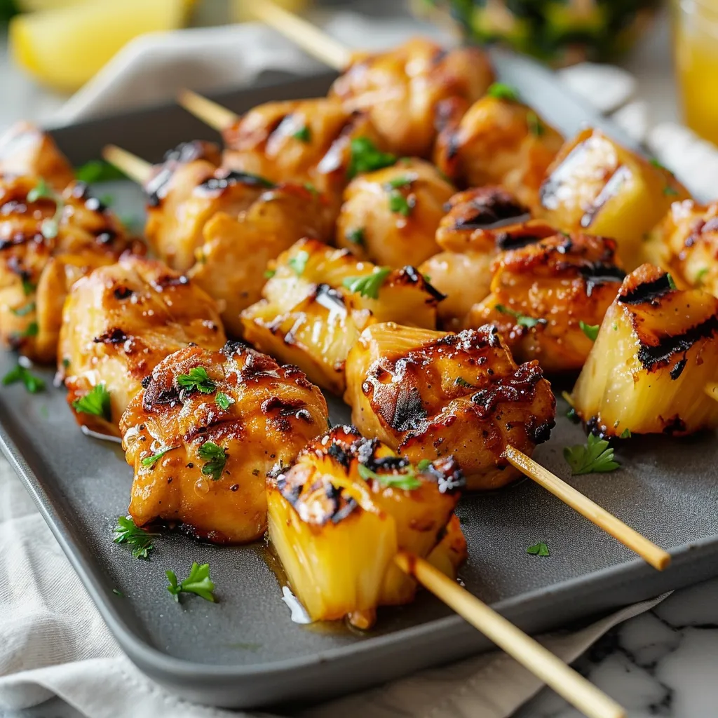 Savory Pineapple Chicken Kabobs Quick Tasty BBQ Delight