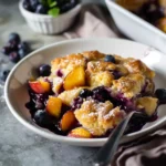 Peach Blueberry Cobbler