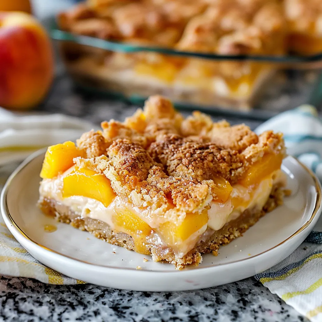 Irresistible Peach Cobbler Cheesecake Bars Sweet Bliss
