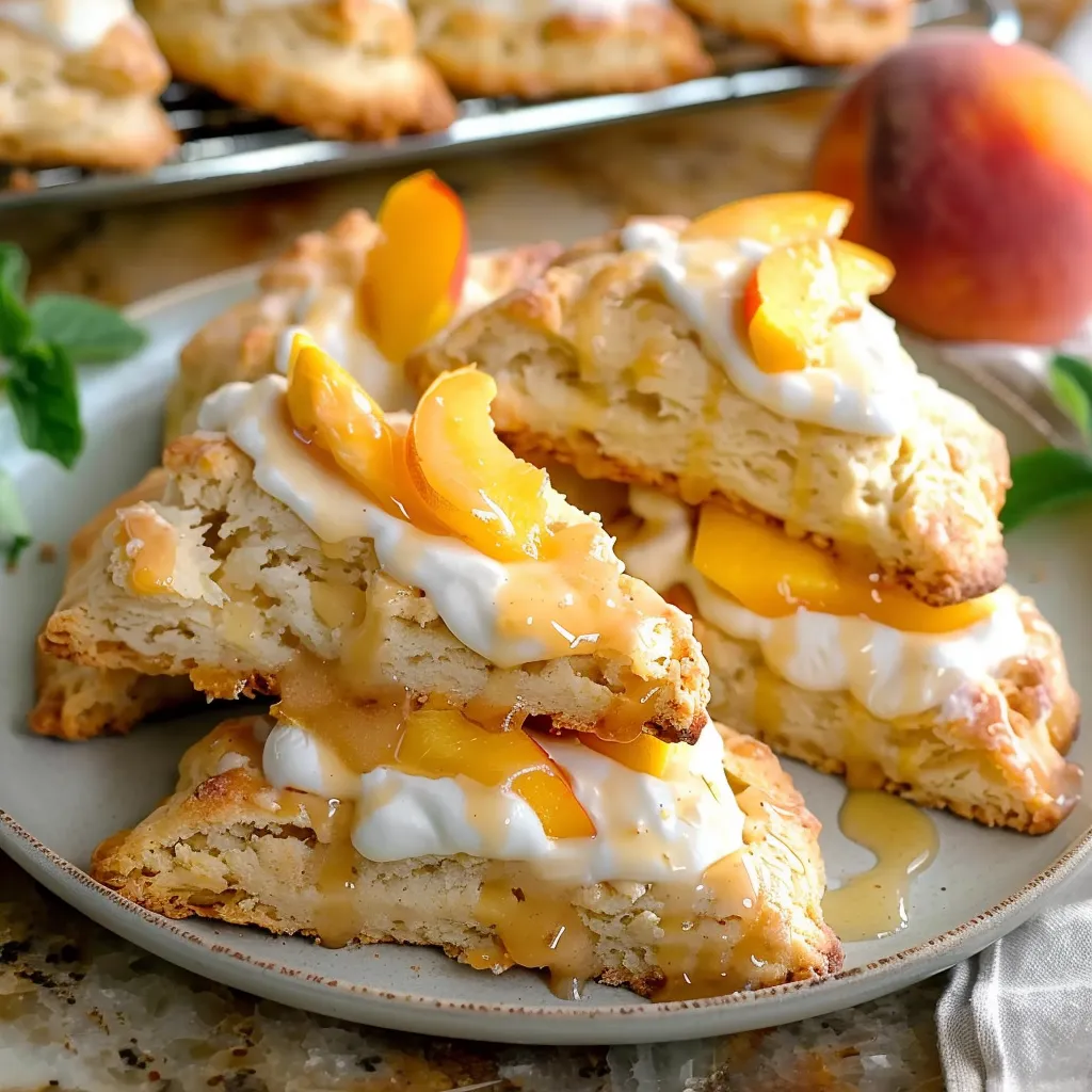 Peaches & Cream Scones
