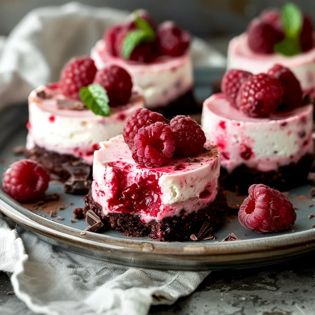 Raspberry Cheesecake Bites with Chocolate Crust