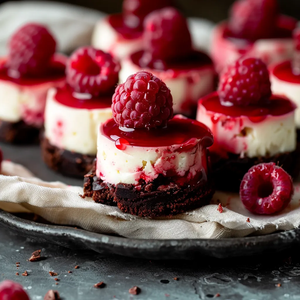 Raspberry Cheesecake Bites with Chocolate Crust