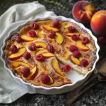 Raspberry Peach Clafouti