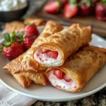 Strawberry Cheesecake Stuffed Eggrolls