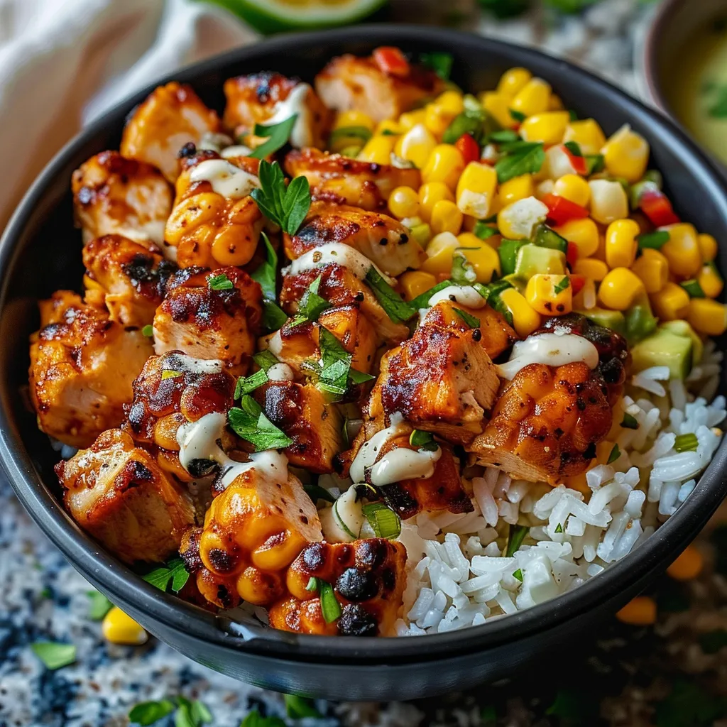 Ultimate Street Corn Chicken Rice Bowl Flavor Packed Delight