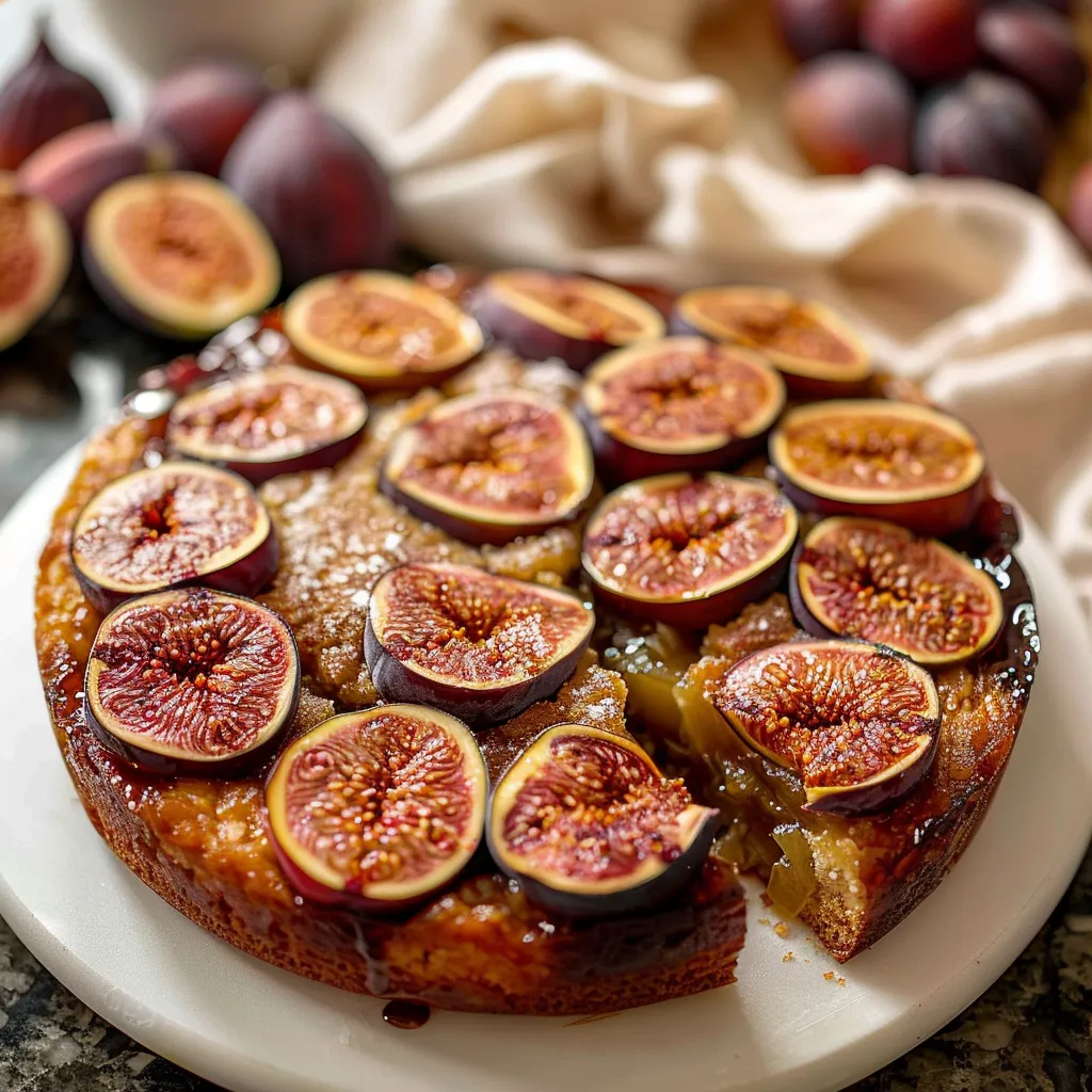 Irresistible Upside-Down Almond Fig Cake A Delicious Delight