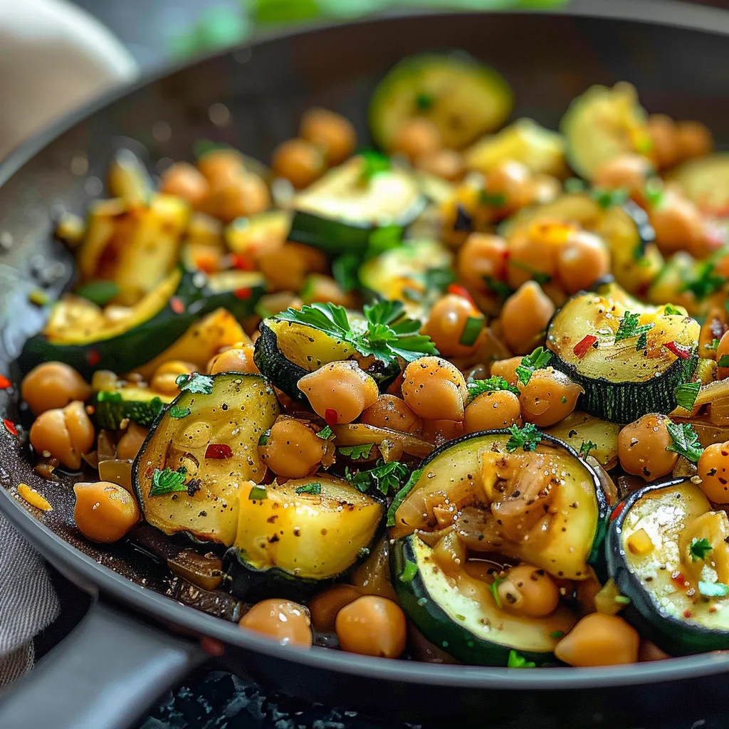Zucchini and Chickpea Skillet