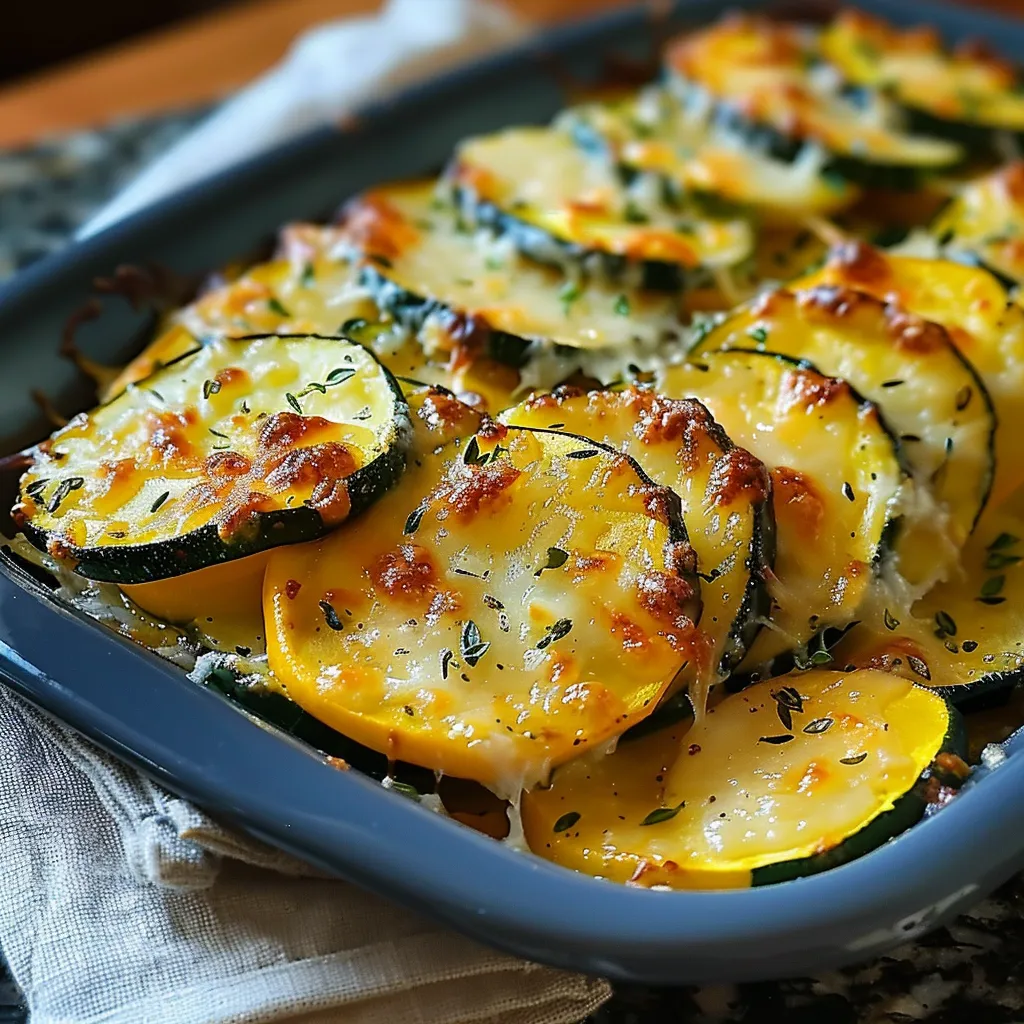 Zucchini and Yellow Squash Au Gratin