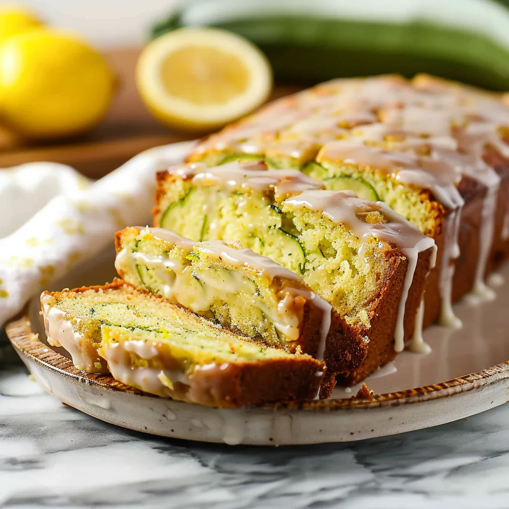 lemon zucchini bread with glaze