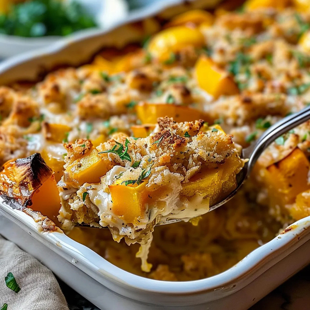 squash casserole with stuffing