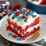 4th of July Patriotic Poke Cake