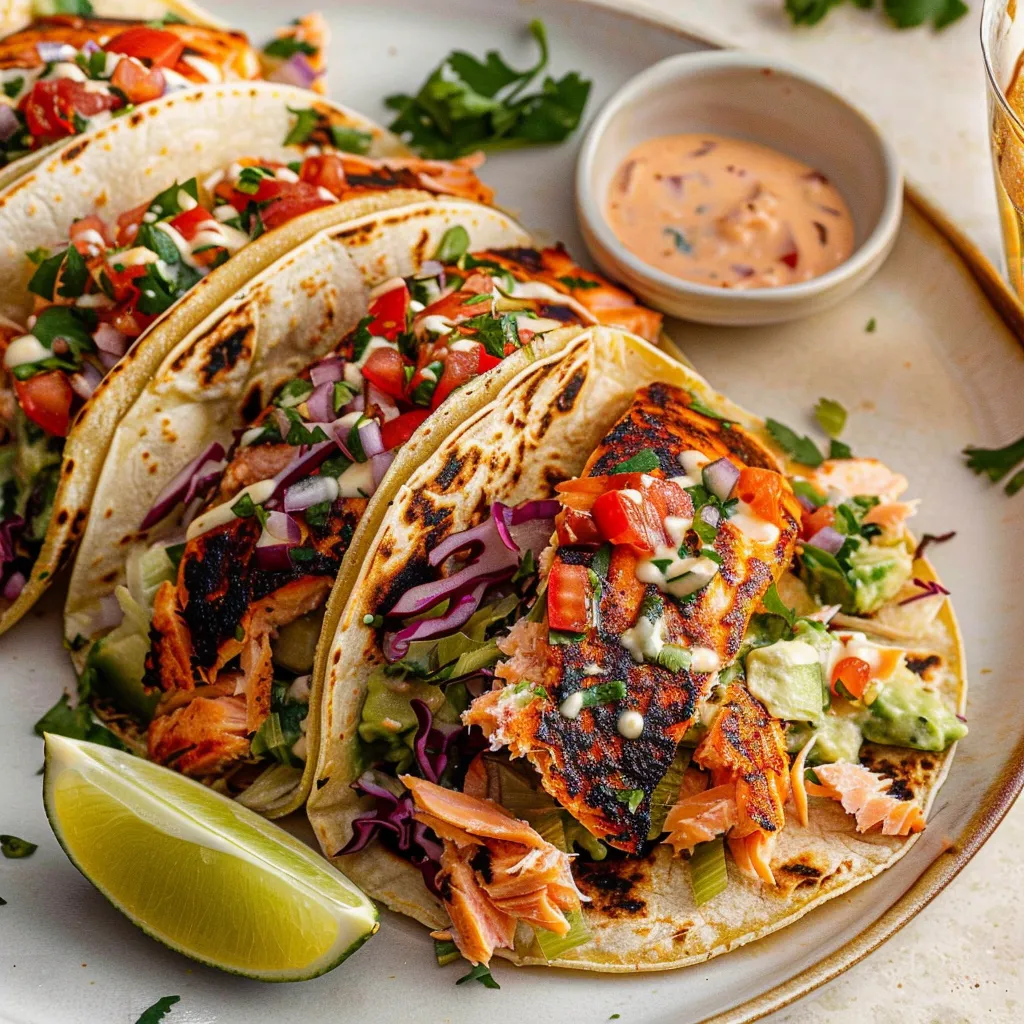 Blackened Salmon Tacos