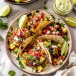 CHILI LIME CHICKEN TACOS WITH GRILLED PINEAPPLE SALSA
