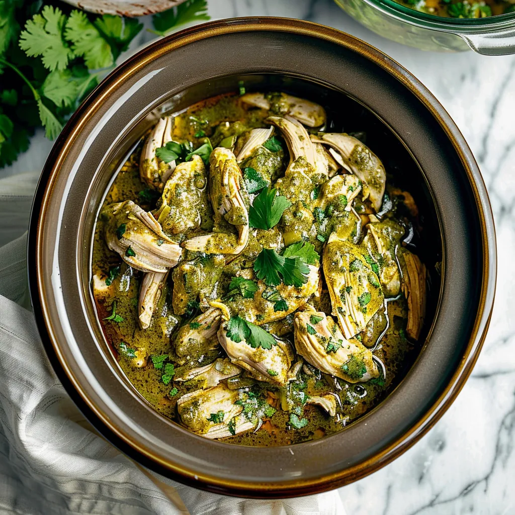 CROCKPOT SALSA VERDE CHICKEN