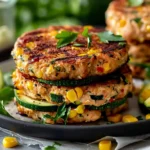 Chicken Zucchini and Corn Burgers