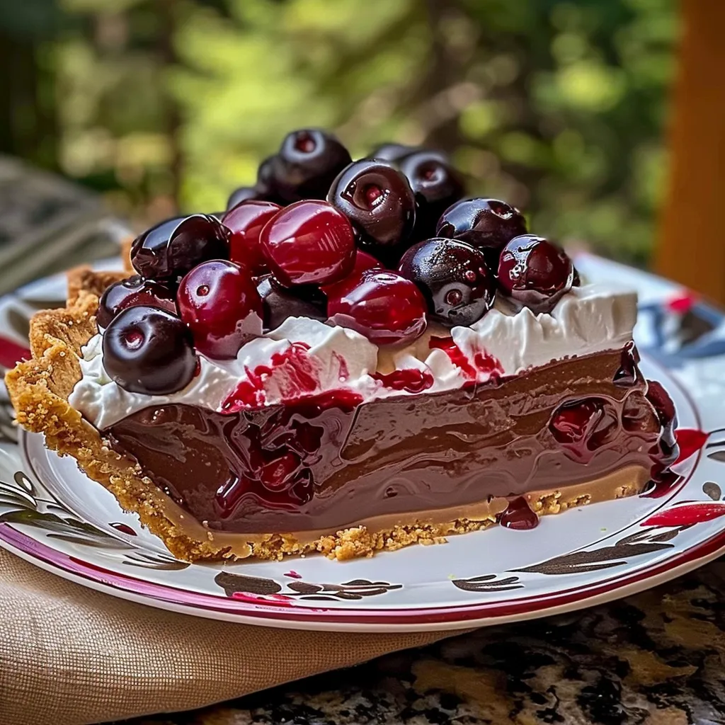 Delicious Chocolate Cherry Cream Pie Irresistible Dessert