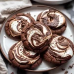Chocolate Marshmallow Swirl Cookies