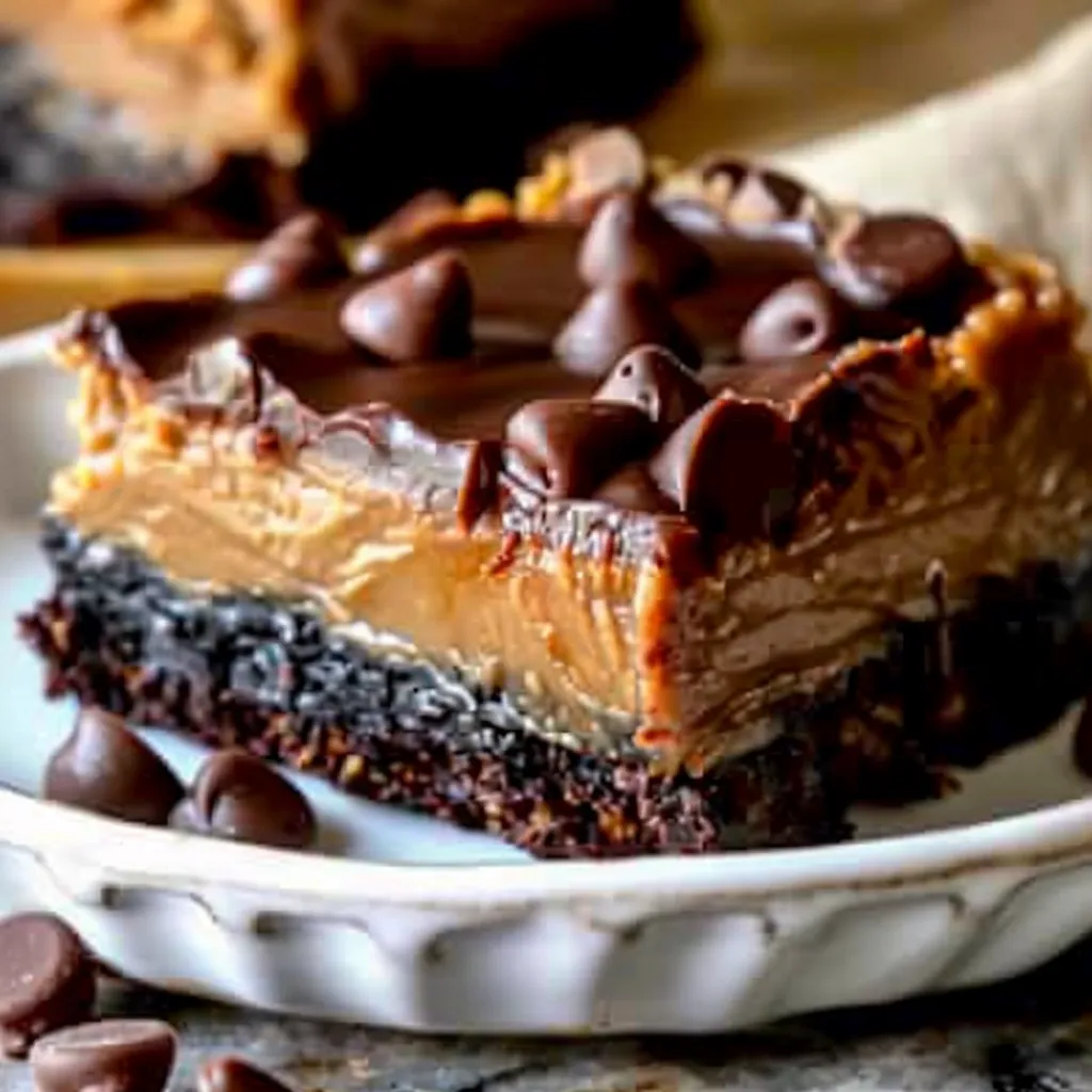 Decadent Chocolate Peanut Butter Ooey Gooey Butter Bars