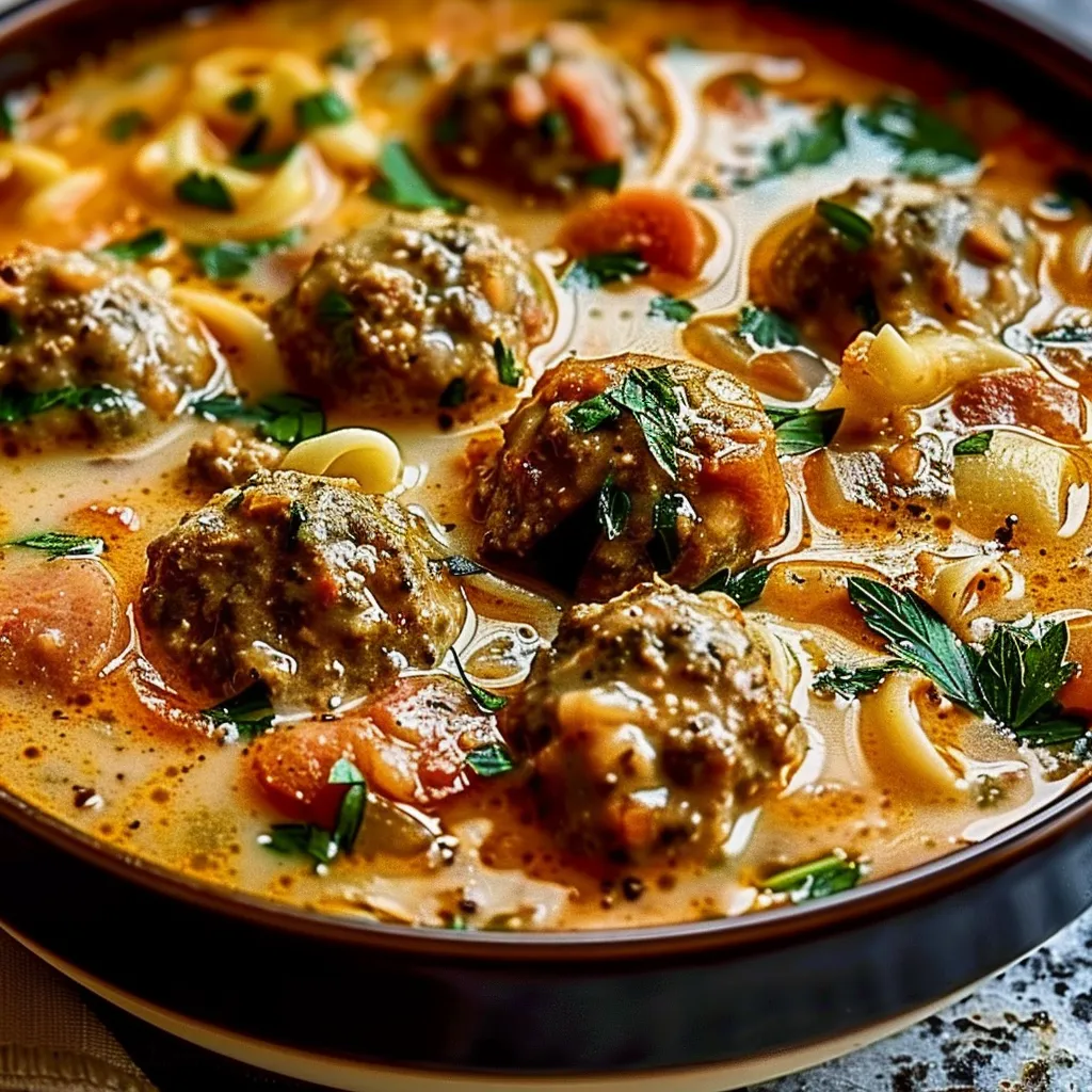 Irresistible Creamy Italian Meatball Soup Cozy Dinner Idea