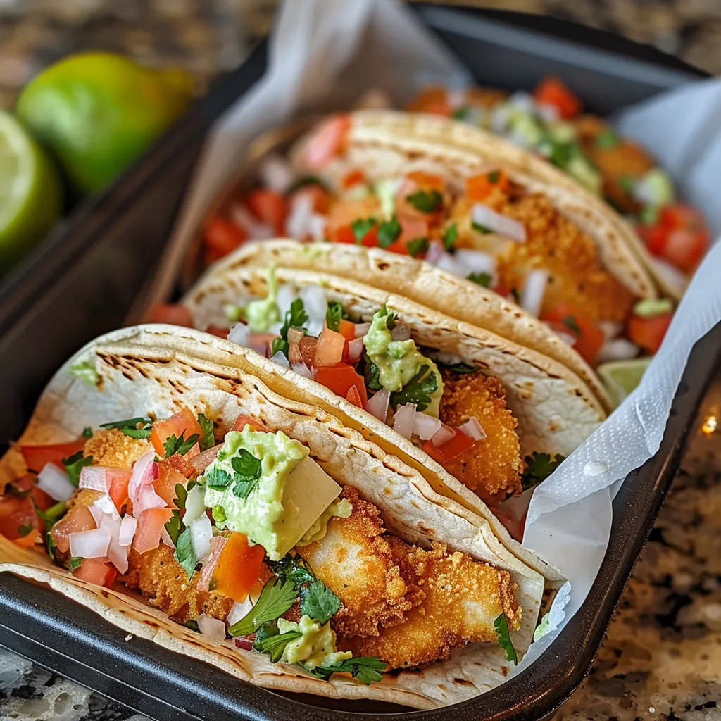 Crispy Fish Tacos with Cilantro Lime