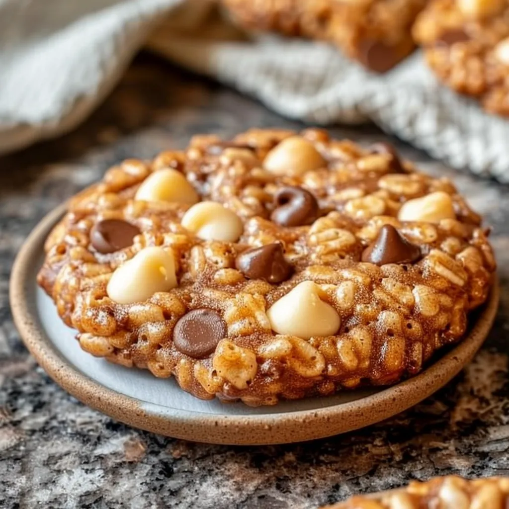 Crunchy Chocolate Chip Rice Krispie Cookies