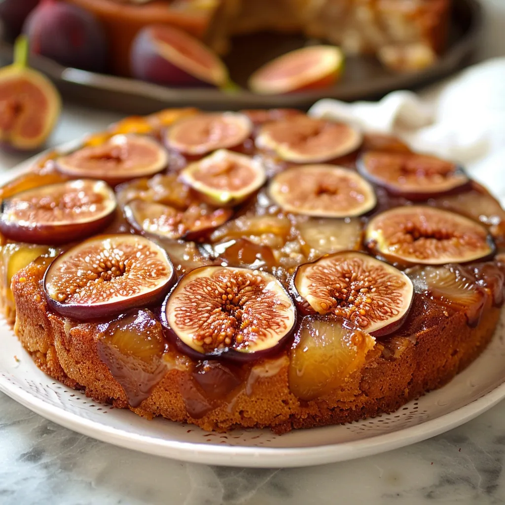 Fig and Ginger Upside Down Cake