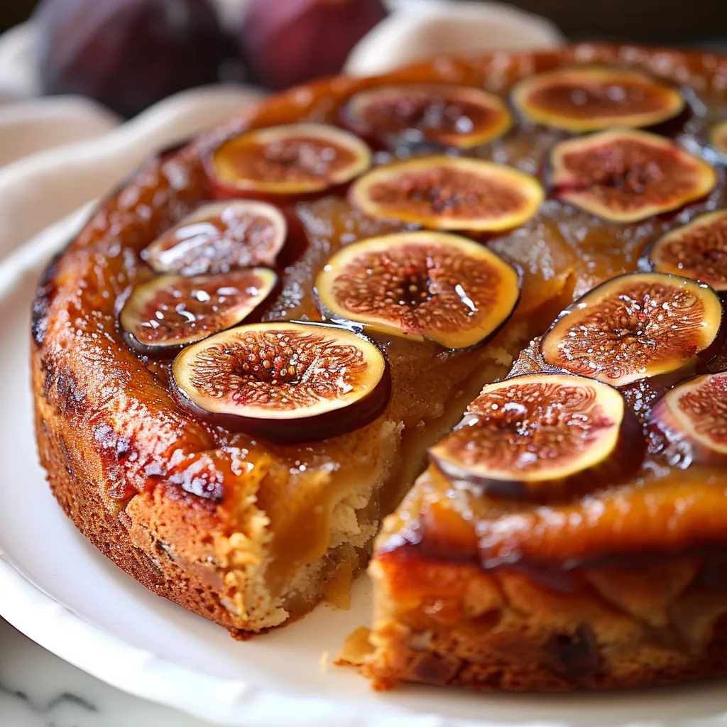 Fig and Ginger Upside Down Cake