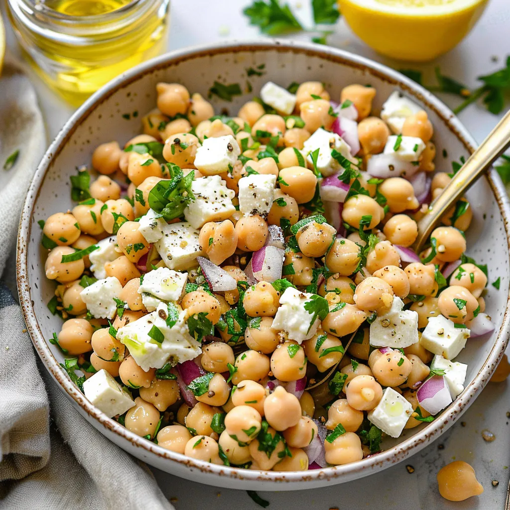 LEMONY CHICKPEA FETA SALAD