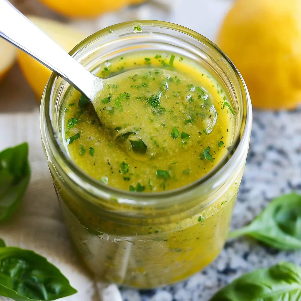 Lemon Basil Vinaigrette Dressing